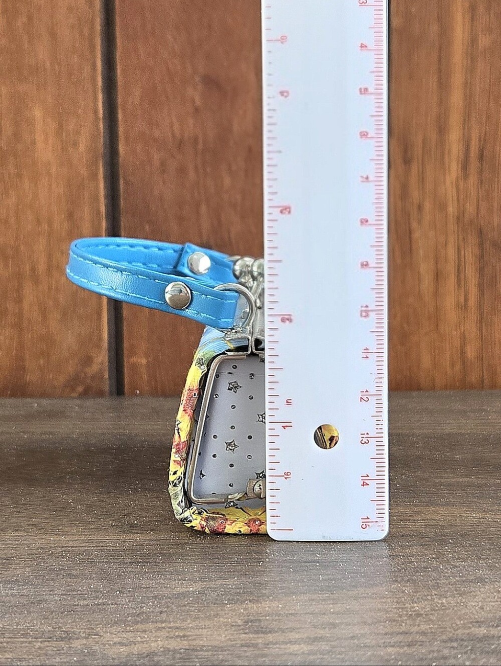 Micro Mini Pocketbook w/Sunflower & Rhinestones - 3 1/2" X 1 3/4" - Choice of 1 - Picture 3 of 5